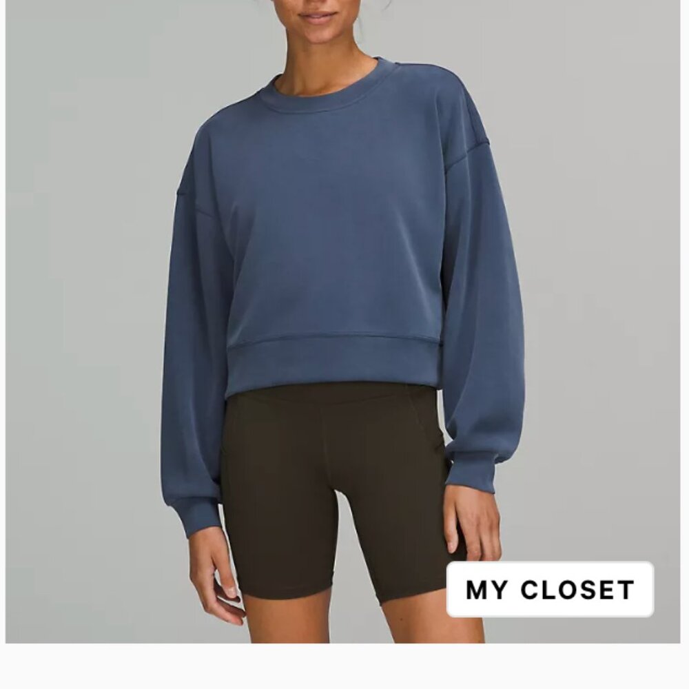 Lululemon Blue Soft-streme Crewneck (Cropped) [SIZE 6]